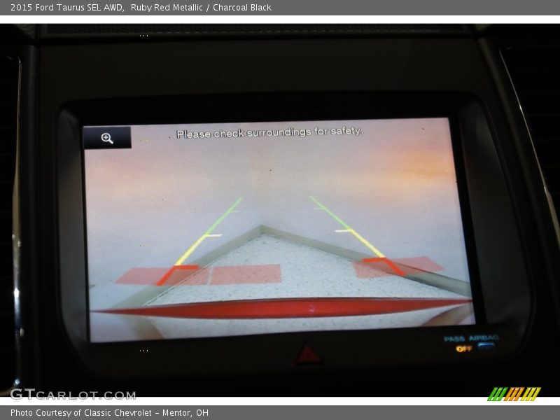 Ruby Red Metallic / Charcoal Black 2015 Ford Taurus SEL AWD