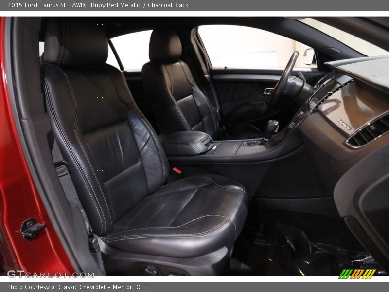 Ruby Red Metallic / Charcoal Black 2015 Ford Taurus SEL AWD