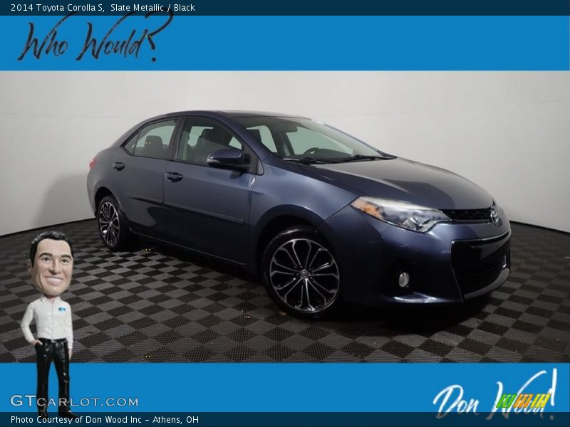 Slate Metallic / Black 2014 Toyota Corolla S