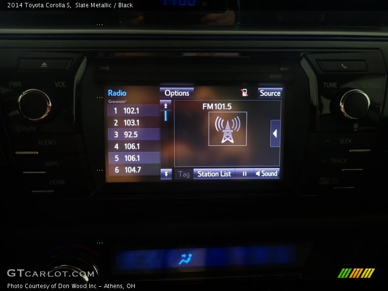 Slate Metallic / Black 2014 Toyota Corolla S