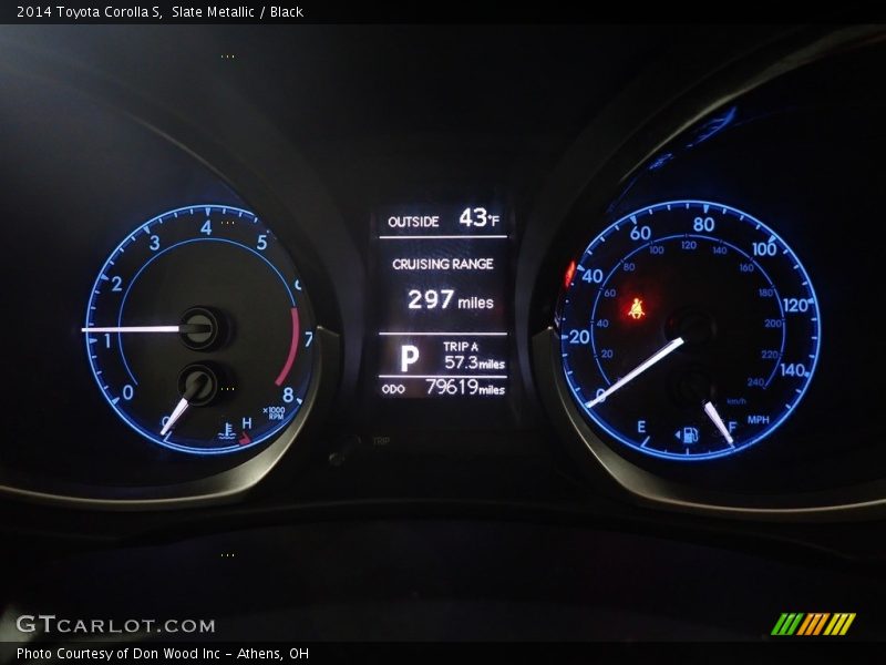 Slate Metallic / Black 2014 Toyota Corolla S