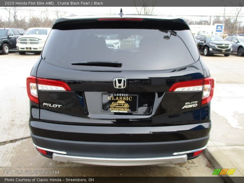 Crystal Black Pearl / Black 2020 Honda Pilot Elite AWD