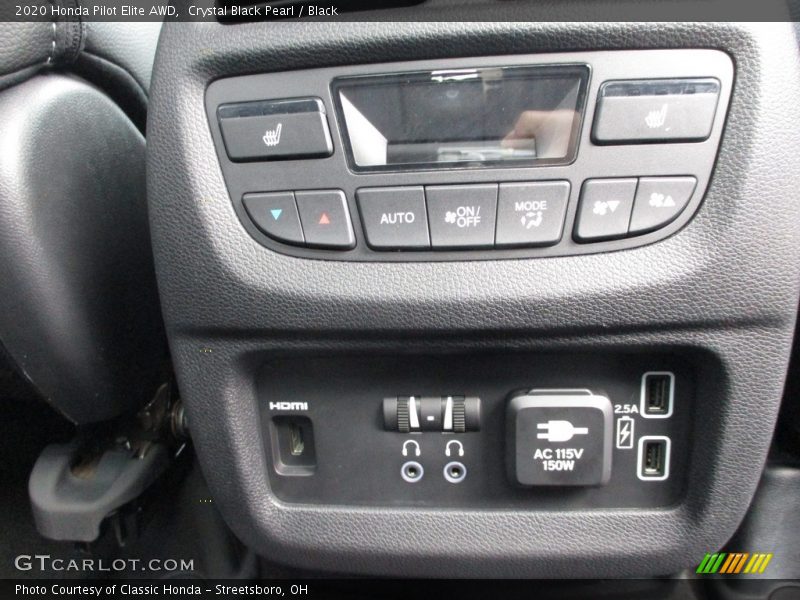 Crystal Black Pearl / Black 2020 Honda Pilot Elite AWD