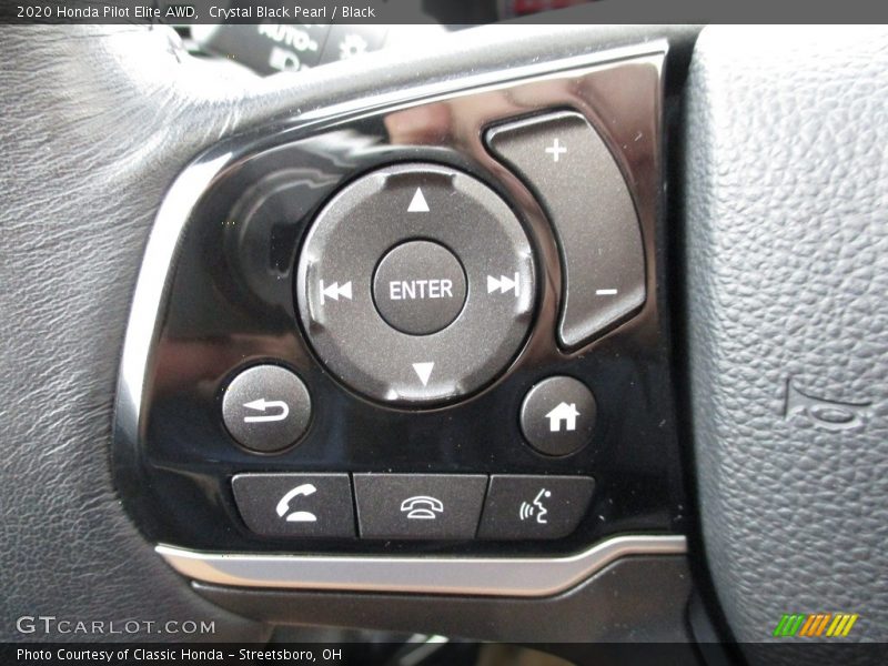 Crystal Black Pearl / Black 2020 Honda Pilot Elite AWD