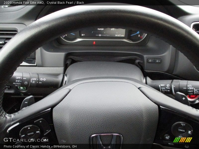 Crystal Black Pearl / Black 2020 Honda Pilot Elite AWD