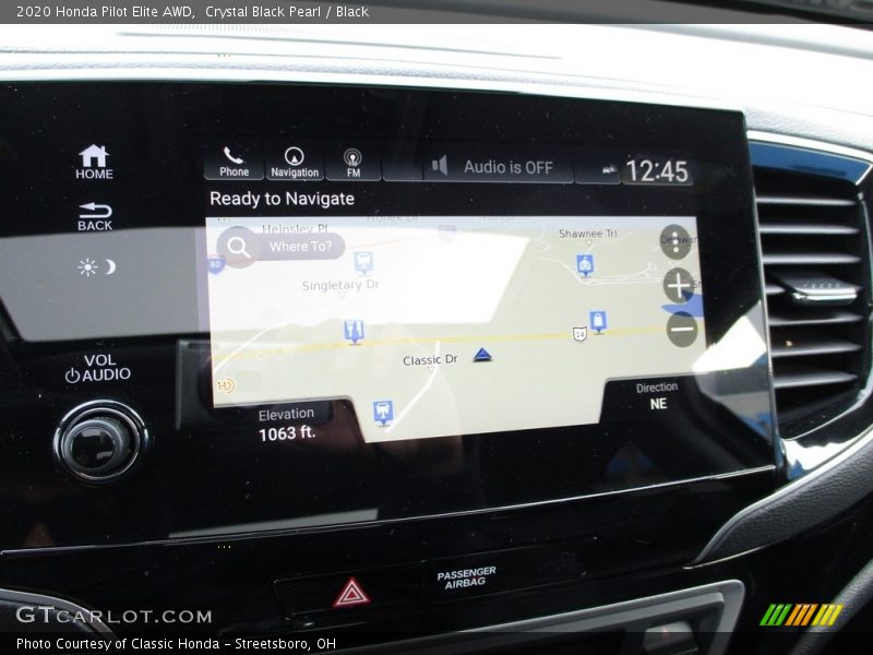 Crystal Black Pearl / Black 2020 Honda Pilot Elite AWD