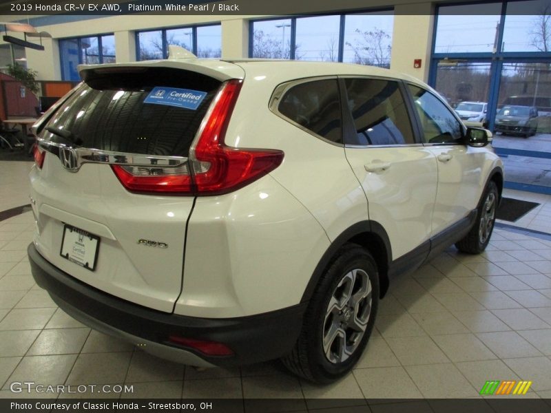 Platinum White Pearl / Black 2019 Honda CR-V EX AWD