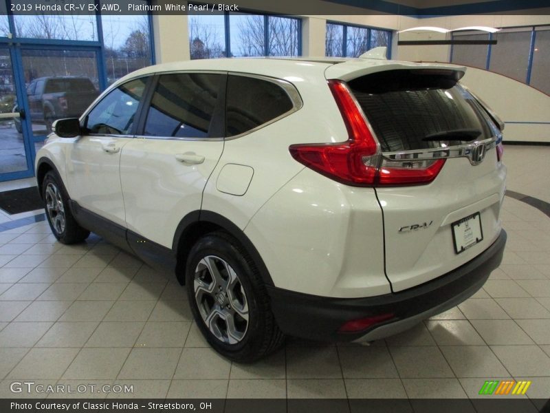Platinum White Pearl / Black 2019 Honda CR-V EX AWD