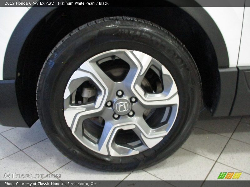 Platinum White Pearl / Black 2019 Honda CR-V EX AWD