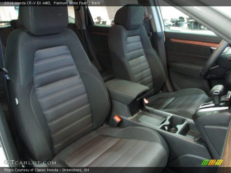 Platinum White Pearl / Black 2019 Honda CR-V EX AWD