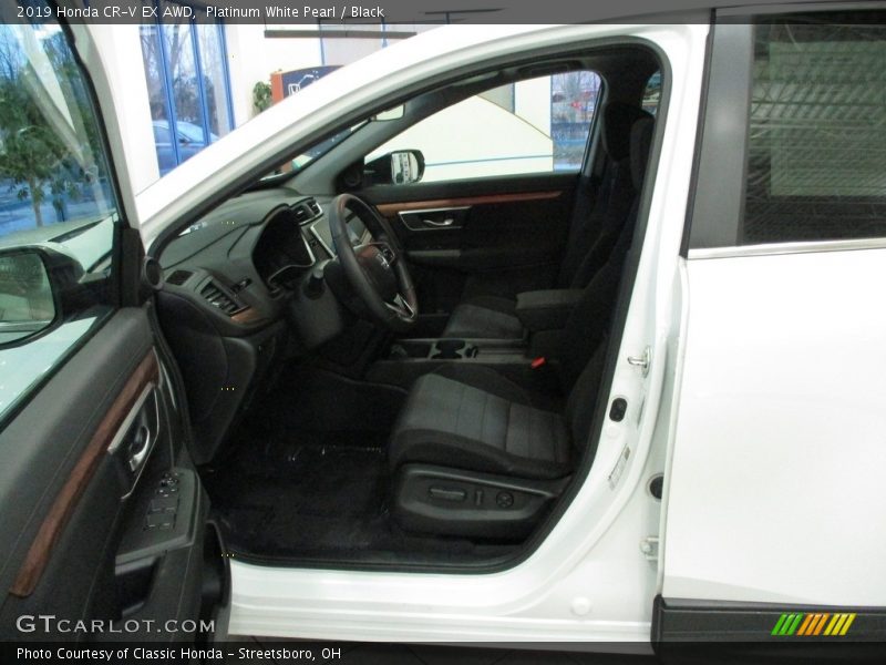 Platinum White Pearl / Black 2019 Honda CR-V EX AWD