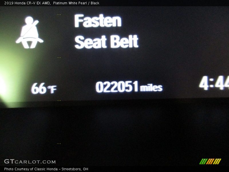 Platinum White Pearl / Black 2019 Honda CR-V EX AWD
