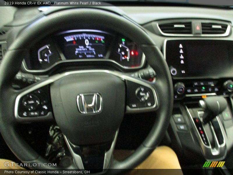 Platinum White Pearl / Black 2019 Honda CR-V EX AWD