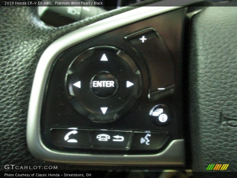 Platinum White Pearl / Black 2019 Honda CR-V EX AWD