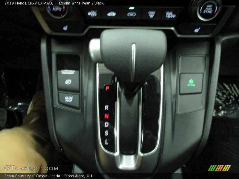 Platinum White Pearl / Black 2019 Honda CR-V EX AWD