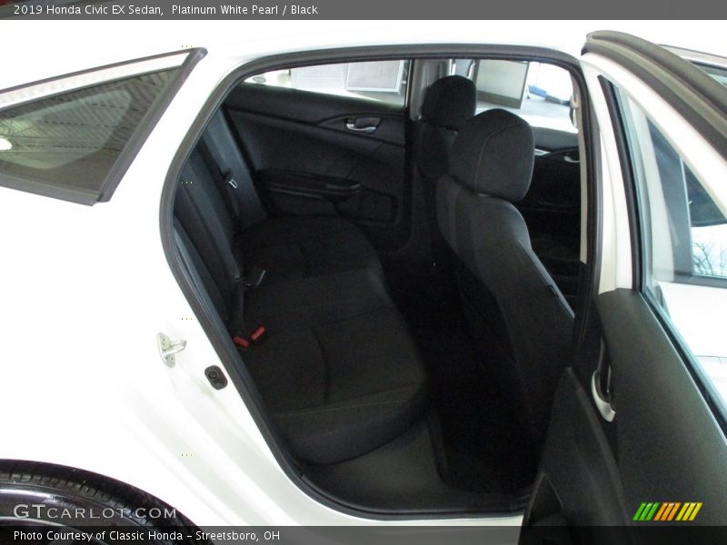 Platinum White Pearl / Black 2019 Honda Civic EX Sedan
