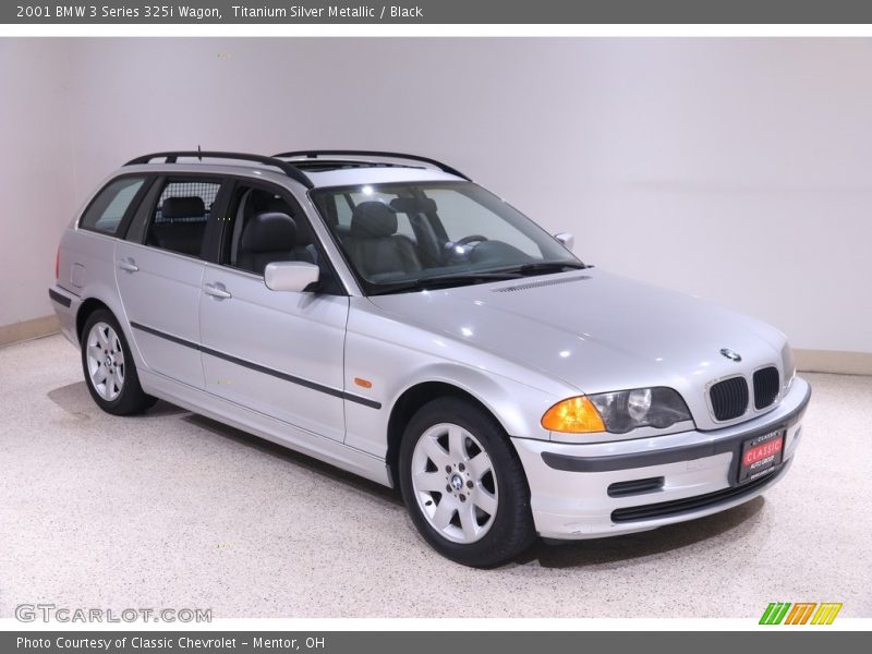 Titanium Silver Metallic / Black 2001 BMW 3 Series 325i Wagon