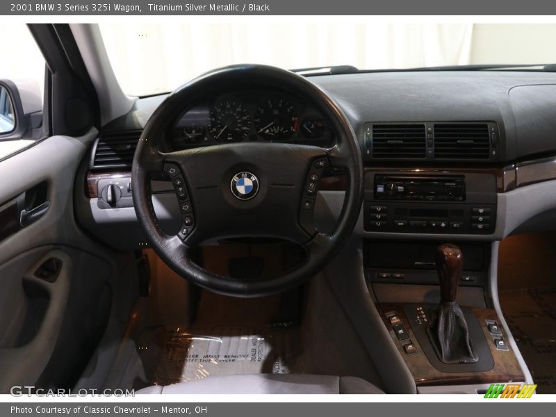 Titanium Silver Metallic / Black 2001 BMW 3 Series 325i Wagon
