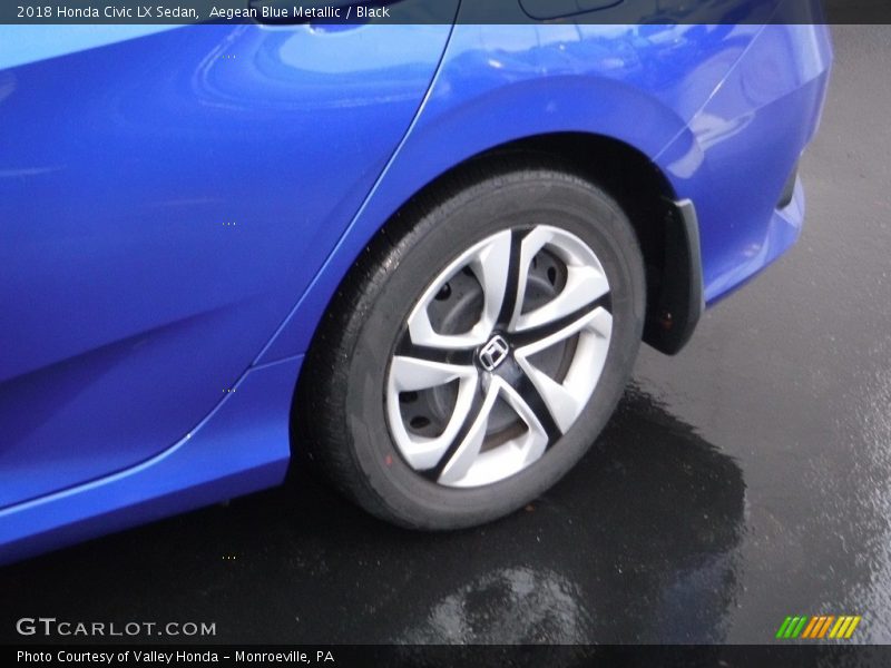 Aegean Blue Metallic / Black 2018 Honda Civic LX Sedan