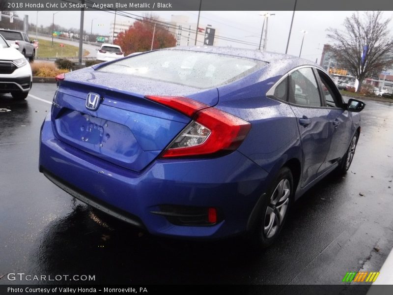 Aegean Blue Metallic / Black 2018 Honda Civic LX Sedan