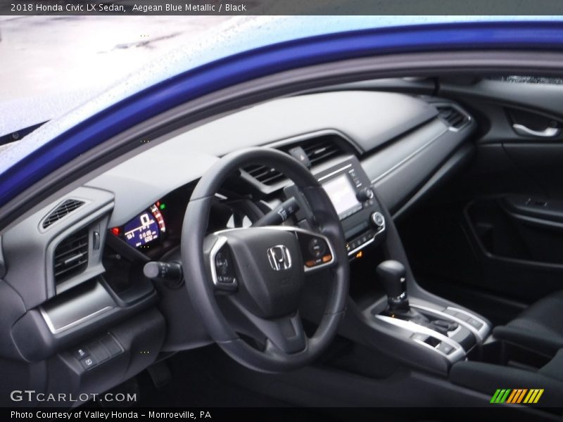 Aegean Blue Metallic / Black 2018 Honda Civic LX Sedan