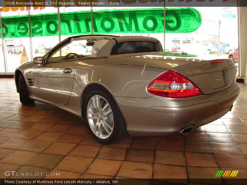 Pewter Metallic / Stone 2008 Mercedes-Benz SL 550 Roadster