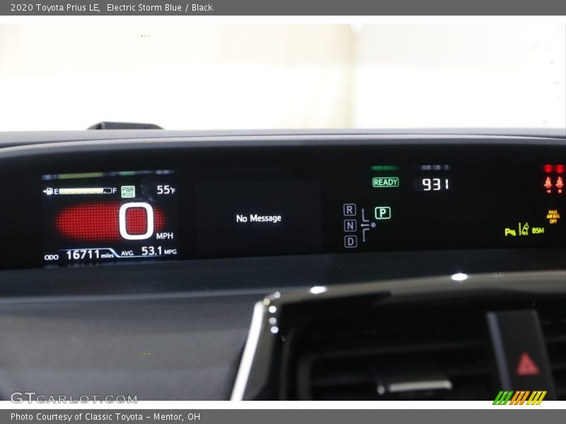 Electric Storm Blue / Black 2020 Toyota Prius LE