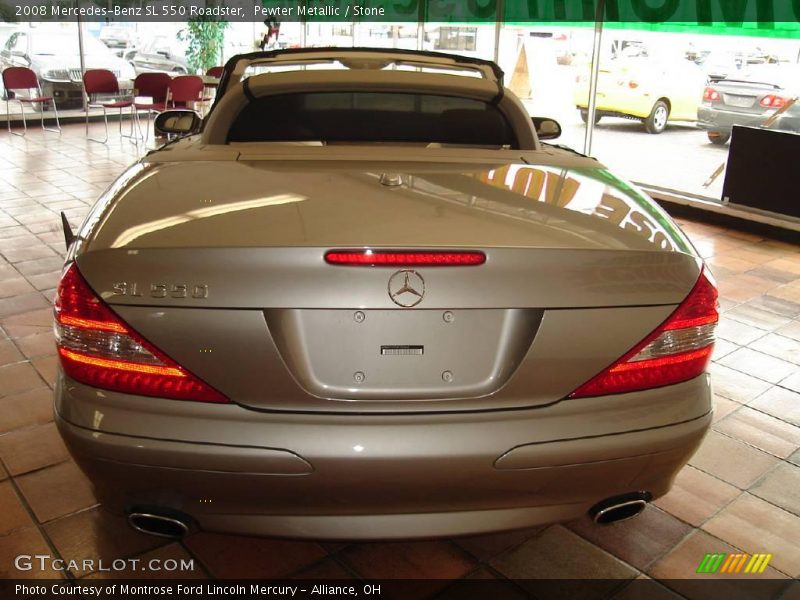 Pewter Metallic / Stone 2008 Mercedes-Benz SL 550 Roadster