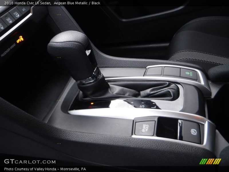 Aegean Blue Metallic / Black 2018 Honda Civic LX Sedan