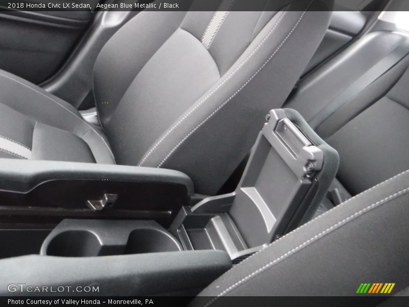 Aegean Blue Metallic / Black 2018 Honda Civic LX Sedan