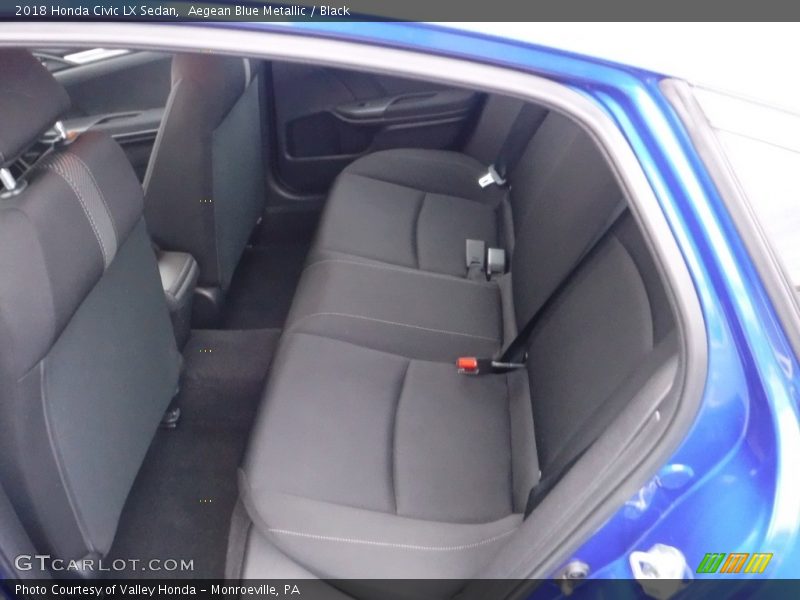 Aegean Blue Metallic / Black 2018 Honda Civic LX Sedan