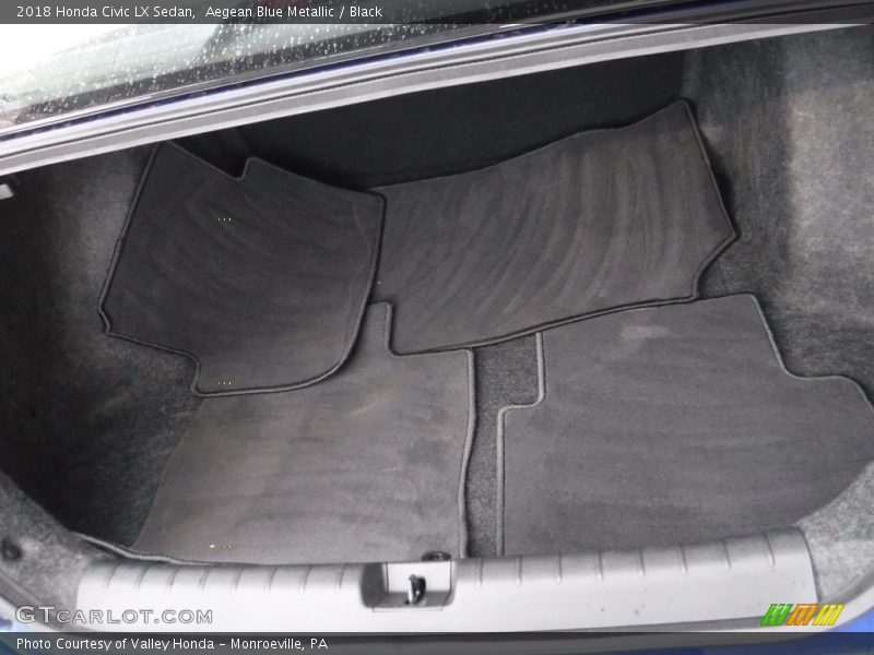 Aegean Blue Metallic / Black 2018 Honda Civic LX Sedan