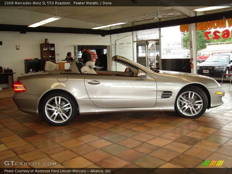 Pewter Metallic / Stone 2008 Mercedes-Benz SL 550 Roadster