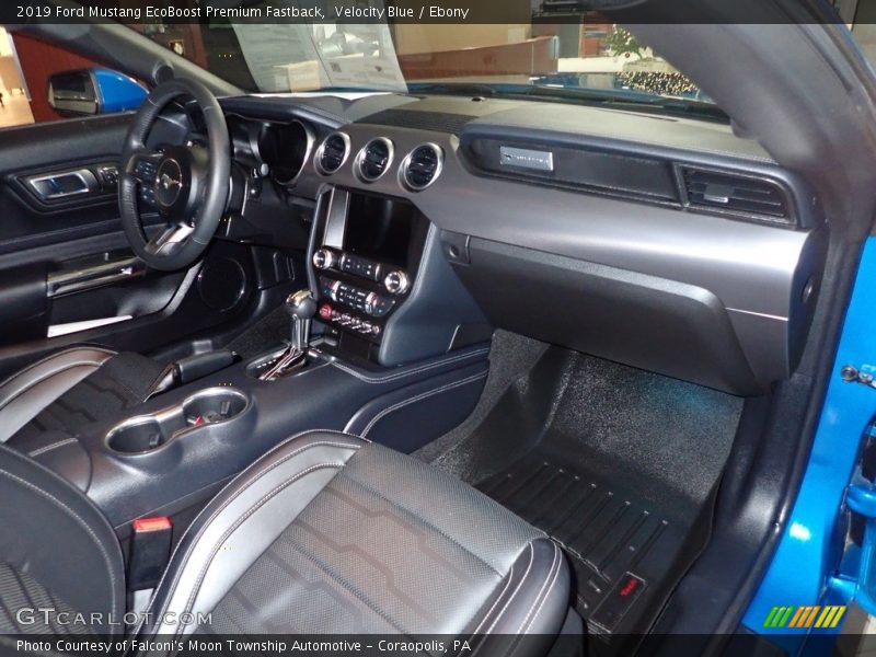 Velocity Blue / Ebony 2019 Ford Mustang EcoBoost Premium Fastback