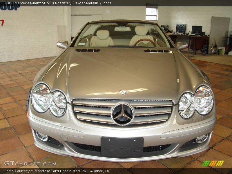 Pewter Metallic / Stone 2008 Mercedes-Benz SL 550 Roadster