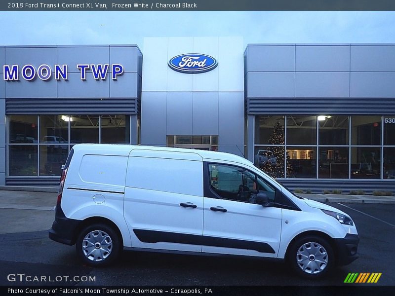 Frozen White / Charcoal Black 2018 Ford Transit Connect XL Van