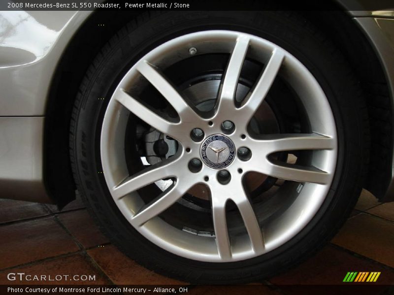 Pewter Metallic / Stone 2008 Mercedes-Benz SL 550 Roadster
