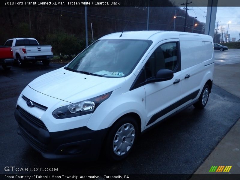 Frozen White / Charcoal Black 2018 Ford Transit Connect XL Van