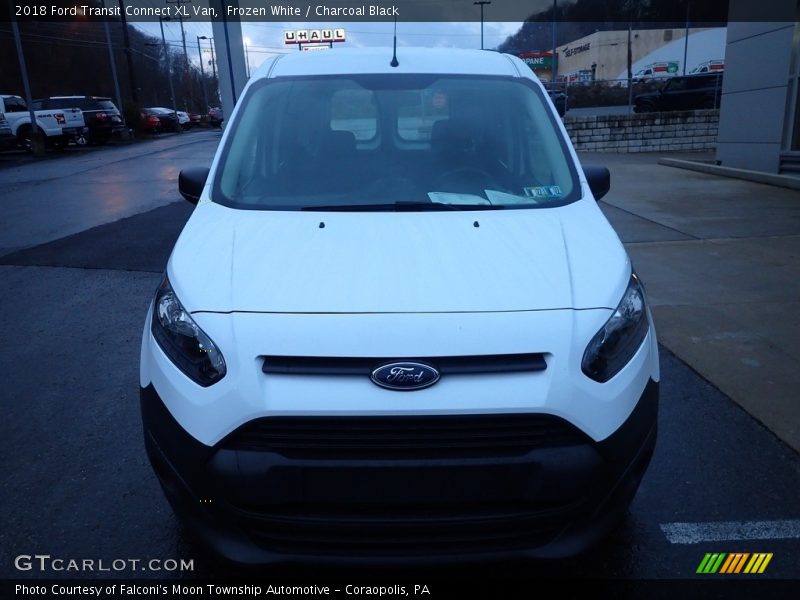 Frozen White / Charcoal Black 2018 Ford Transit Connect XL Van