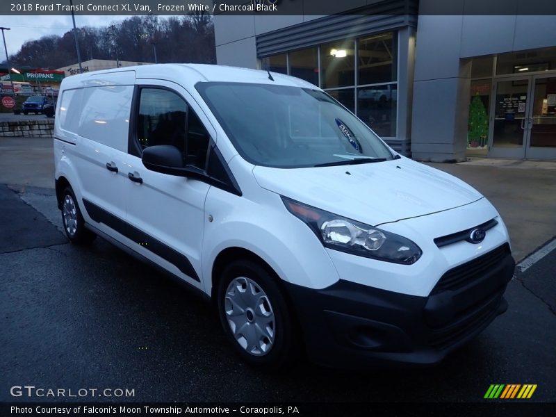Frozen White / Charcoal Black 2018 Ford Transit Connect XL Van