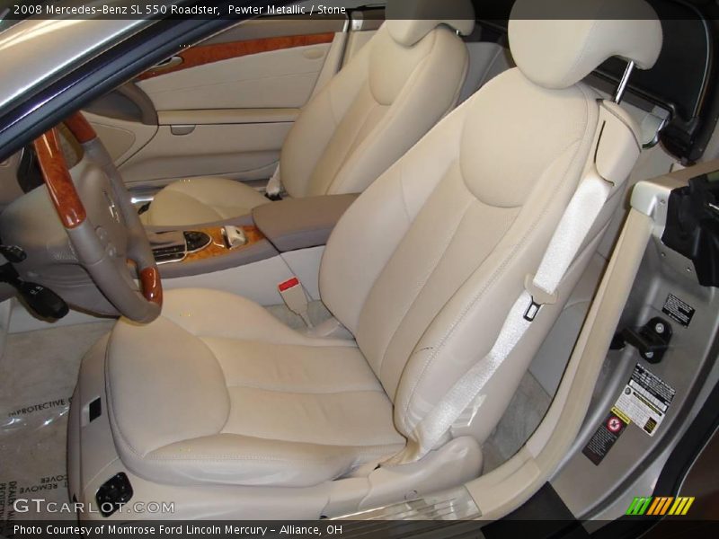 Pewter Metallic / Stone 2008 Mercedes-Benz SL 550 Roadster