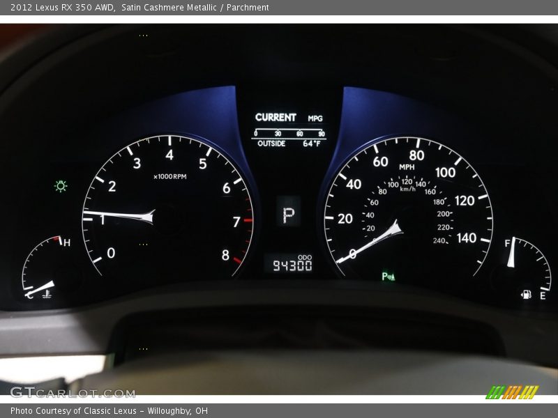 Satin Cashmere Metallic / Parchment 2012 Lexus RX 350 AWD