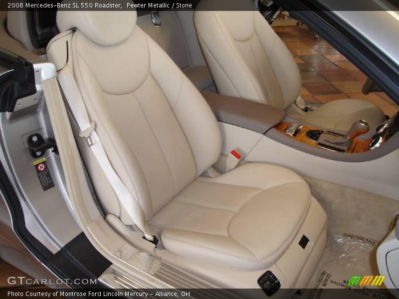 Pewter Metallic / Stone 2008 Mercedes-Benz SL 550 Roadster