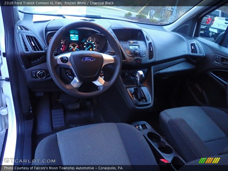 Frozen White / Charcoal Black 2018 Ford Transit Connect XL Van