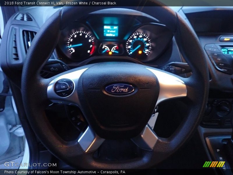 Frozen White / Charcoal Black 2018 Ford Transit Connect XL Van
