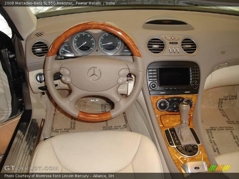 Pewter Metallic / Stone 2008 Mercedes-Benz SL 550 Roadster