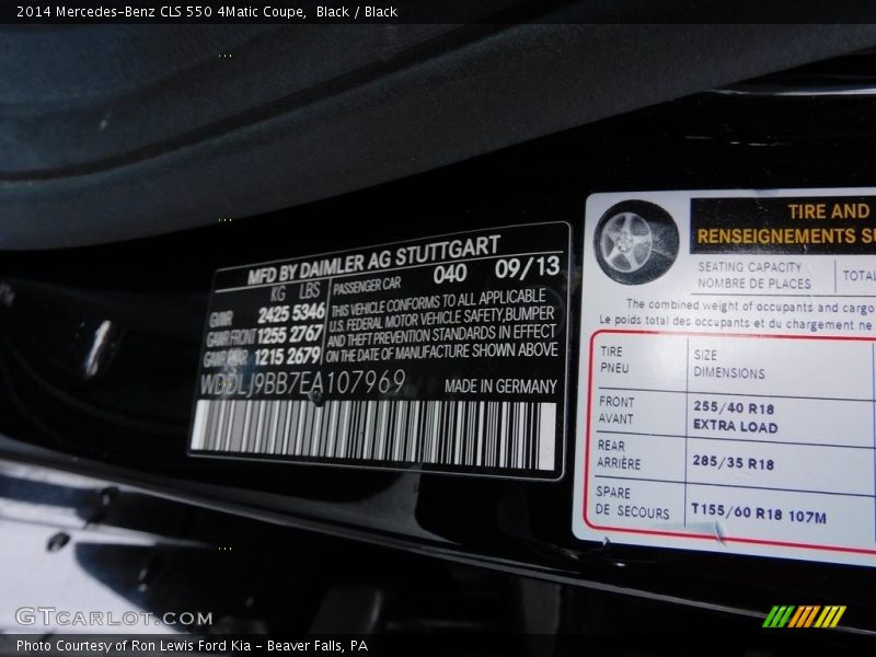 Black / Black 2014 Mercedes-Benz CLS 550 4Matic Coupe