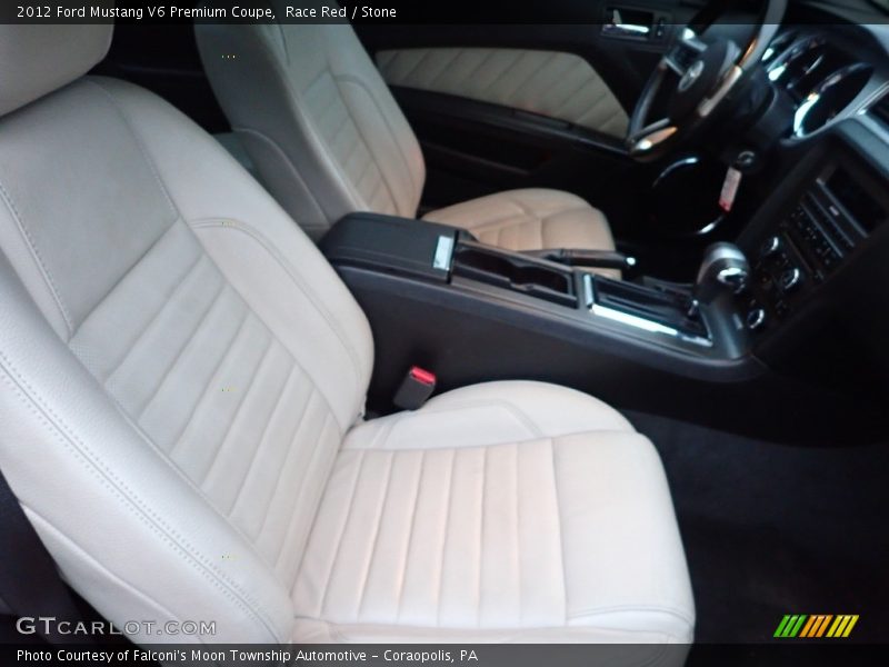 Race Red / Stone 2012 Ford Mustang V6 Premium Coupe