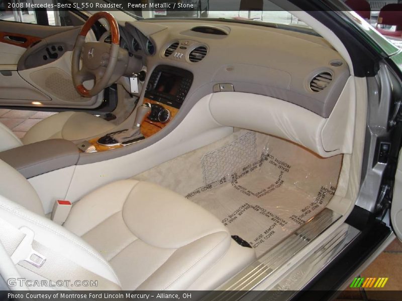 Pewter Metallic / Stone 2008 Mercedes-Benz SL 550 Roadster