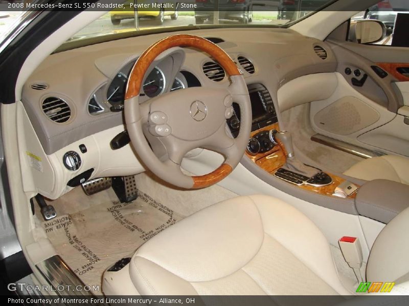 Pewter Metallic / Stone 2008 Mercedes-Benz SL 550 Roadster